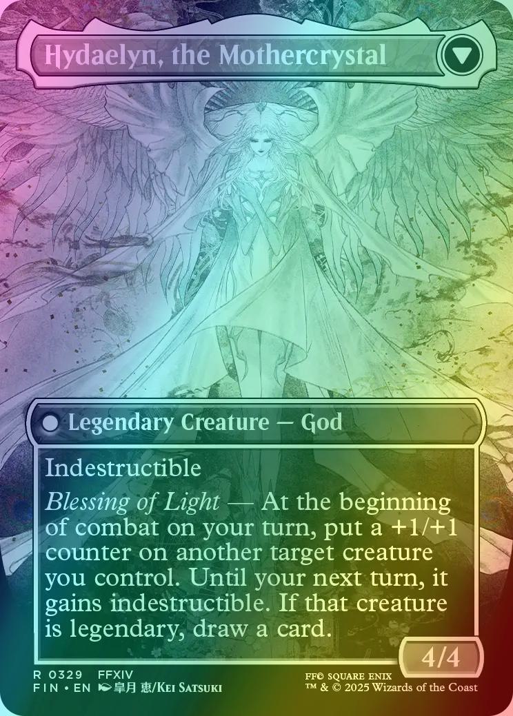 Venat, Heart of Hydaelyn // Hydaelyn, the Mothercrystal [329] [Borderless] [FINAL FANTASY] [Foil] - Image 2