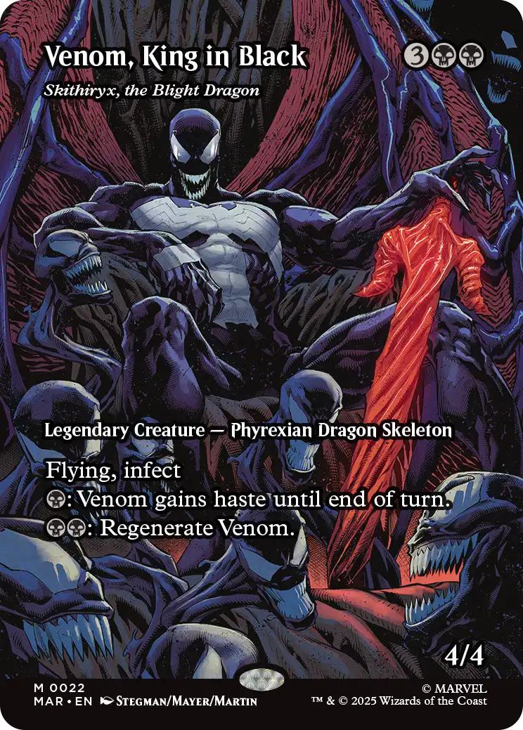 Venom, King in Black - Skithiryx, the Blight Dragon [22] [Borderless] [Source Material] [Marvel Universe] [Non-Foil]