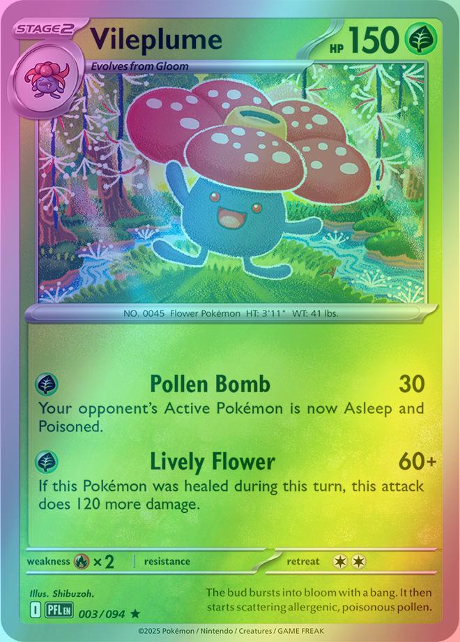 Vileplume - 003/094 - Uncommon [me02-003] [Reverse Holo]
