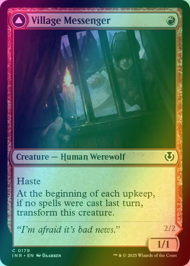 Village Messenger // Moonrise Intruder [179] [Innistrad Remastered] [Foil]