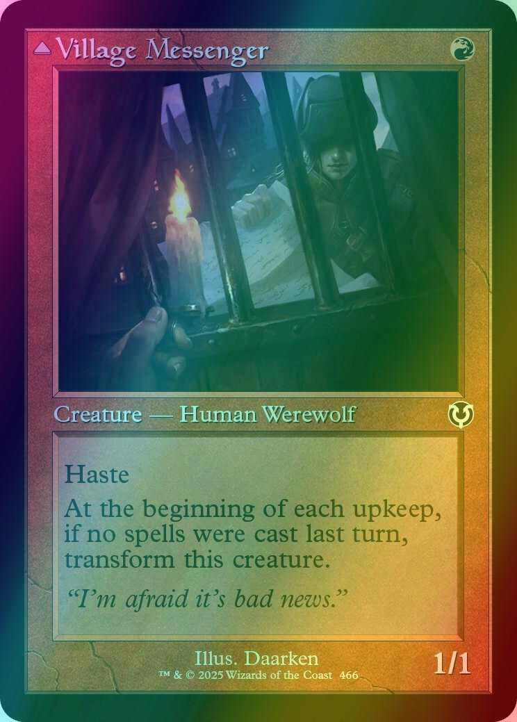 Village Messenger // Moonrise Intruder [466] [Retro Frame] [Innistrad Remastered] [Foil]