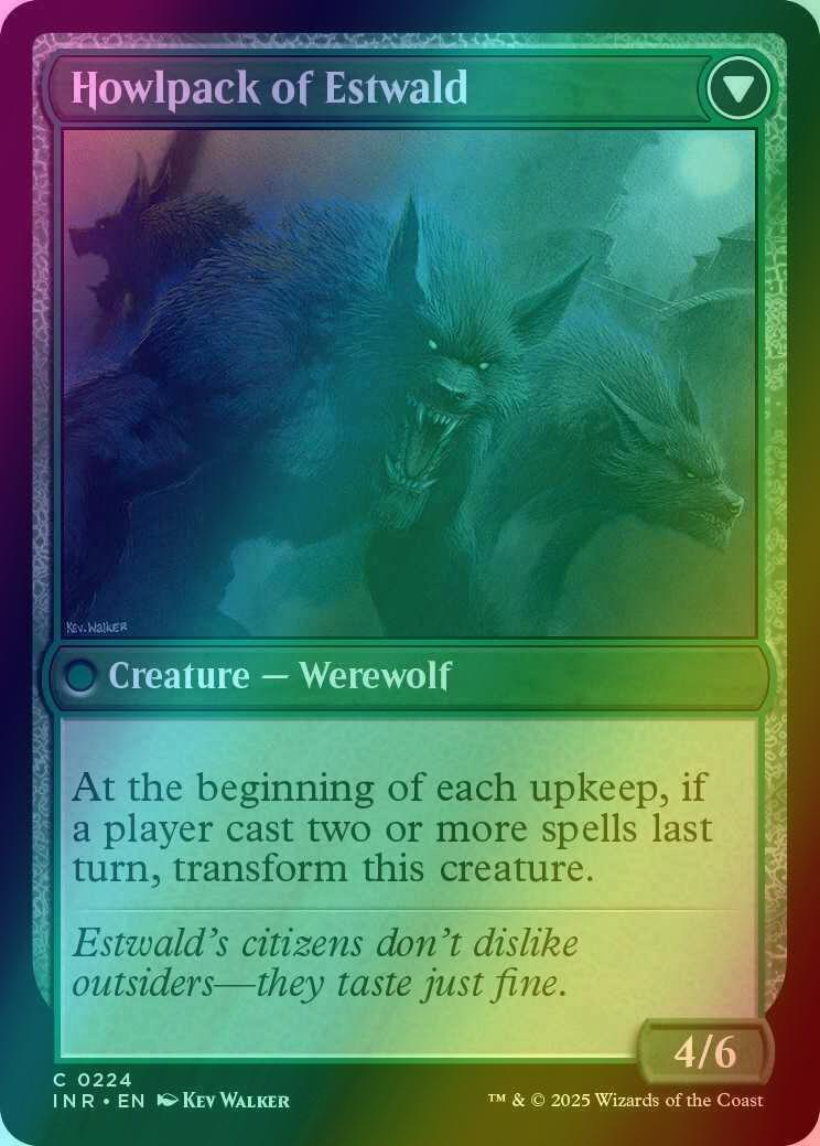 Villagers of Estwald // Howlpack of Estwald [224] [Innistrad Remastered] [Foil] - Image 2