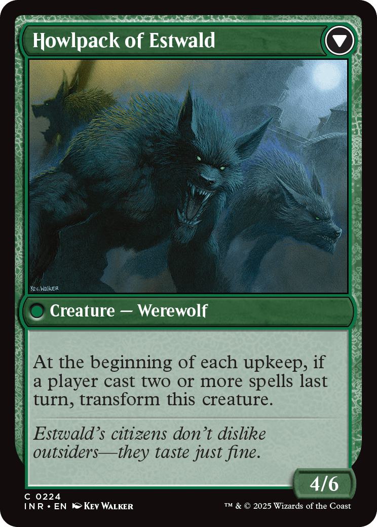 Villagers of Estwald // Howlpack of Estwald [224] [Innistrad Remastered] [Non-Foil] - Image 2