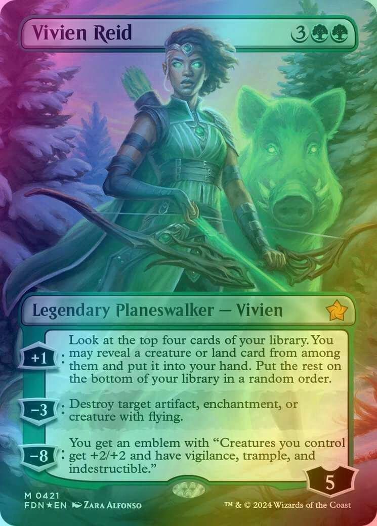 Vivien Reid [421] [Borderless] [Foundations] [Mana Foil]
