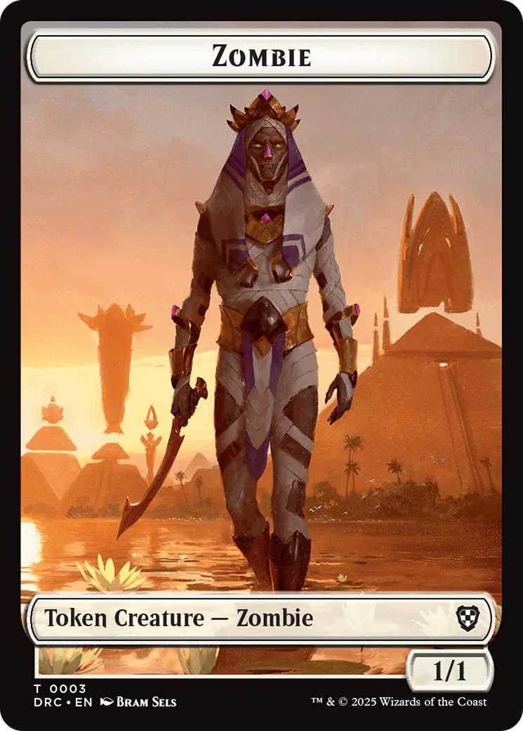 Vizier of Many Faces Token (02) // Zombie Token (03) [Aetherdrift: Commander: Tokens] [Non-Foil] - Image 2