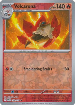Volcarona - 029/159 - Uncommon [sv09-029] [Reverse Holo]