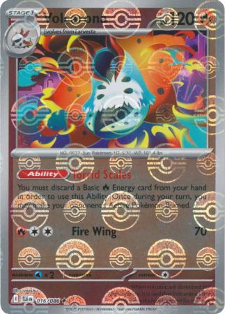 Volcarona - Poké Ball Pattern - 016/086 - Rare [sv105b-016] [Reverse Holo]