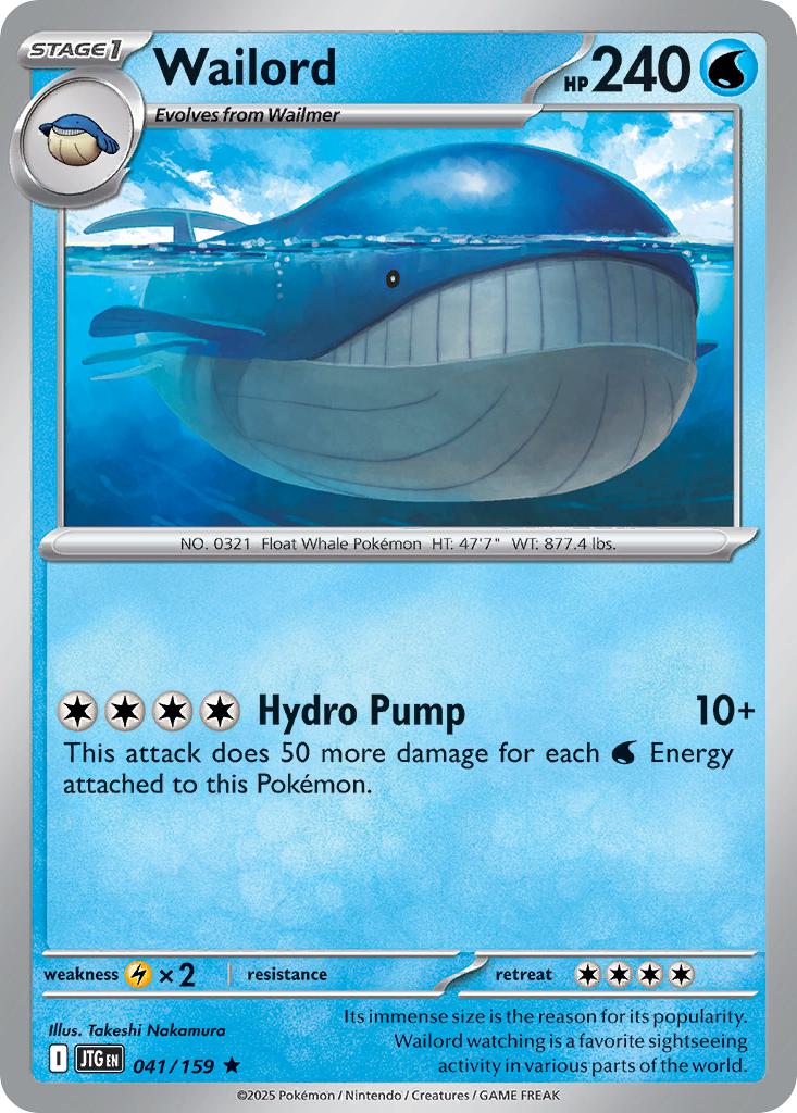 Wailord - 041/159 - Rare [sv09-041] [Holo]