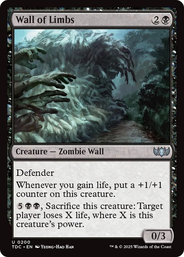 Wall of Limbs [200] [Tarkir: Dragonstorm: Commander] [Non-Foil]