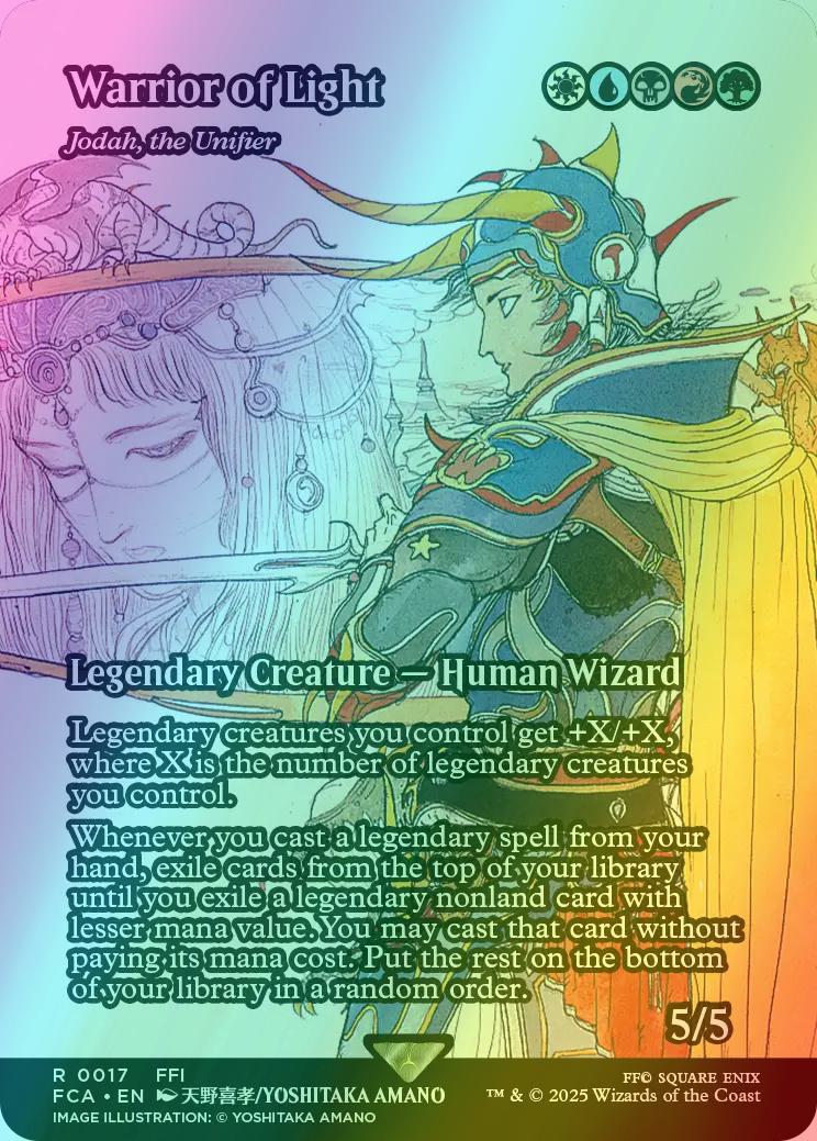 Warrior of Light - Jodah, the Unifier [17] [Borderless] [FINAL FANTASY: Through the Ages] [Foil]
