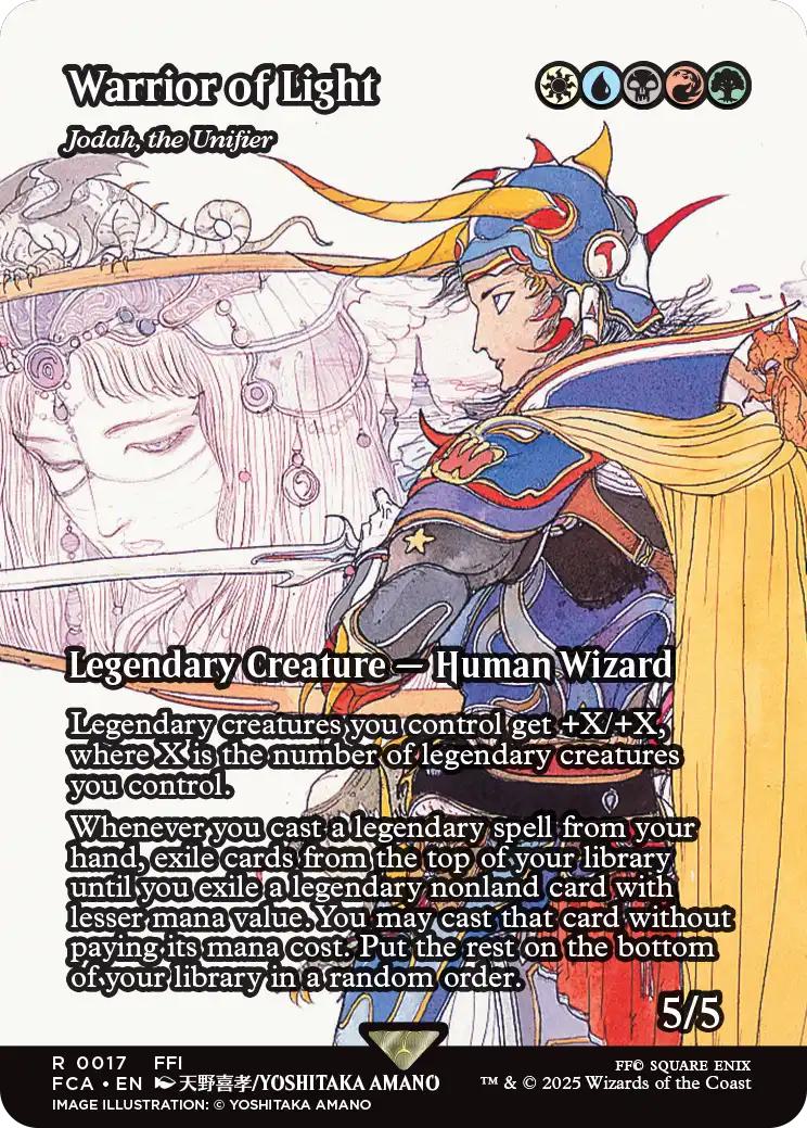 Warrior of Light - Jodah, the Unifier [17] [Borderless] [FINAL FANTASY: Through the Ages] [Non-Foil]