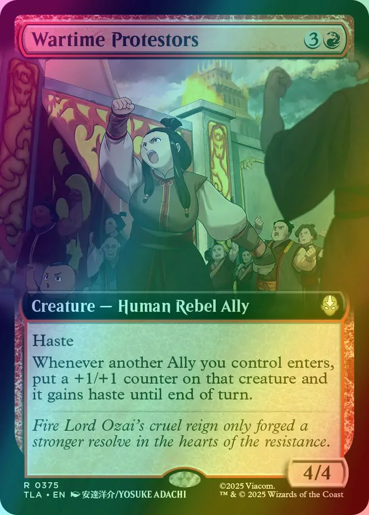 Wartime Protestors [375] [Extended Art] [Avatar: The Last Airbender] [Foil]