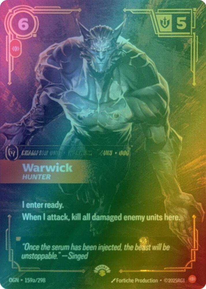 Warwick - Hunter - 159a/298 [Riftbound Promotional Cards] [Foil]