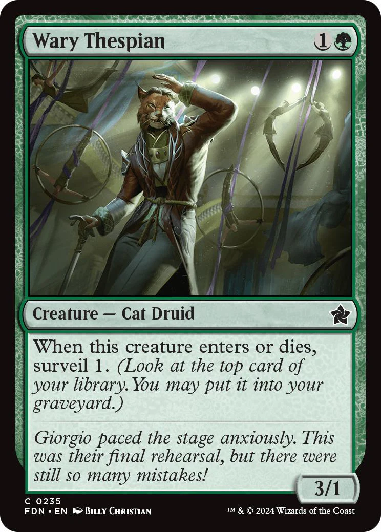 Wary Thespian [235] [Foundations] [Non-Foil]