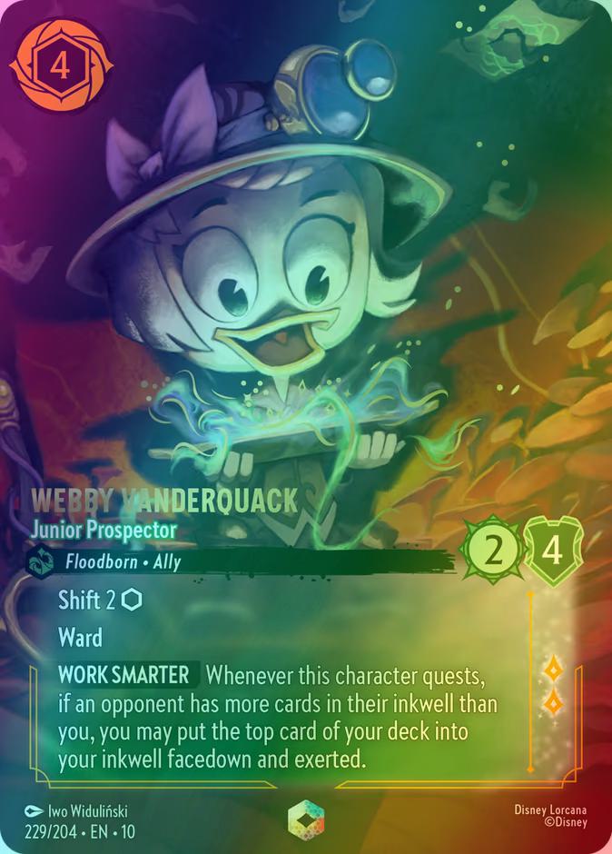 Webby Vanderquack - Junior Prospector (Enchanted) - 229/204 [Whispers in the Well] [Holofoil]
