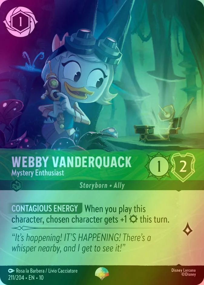 Webby Vanderquack - Mystery Enthusiast (Epic) - 211/204 [Whispers in the Well] [Holofoil]