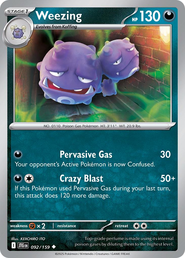 Weezing - 092/159 - Uncommon [sv09-092] [Non-Holo]