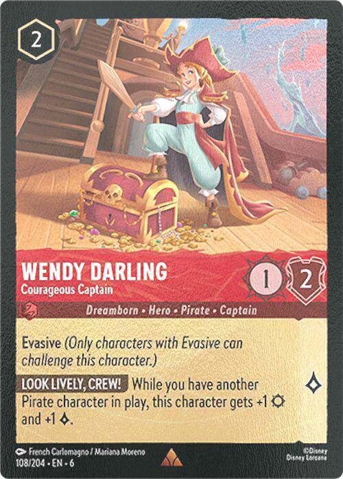 Wendy Darling - Courageous Captain - 108/204 [Azurite Sea] [Cold Foil]