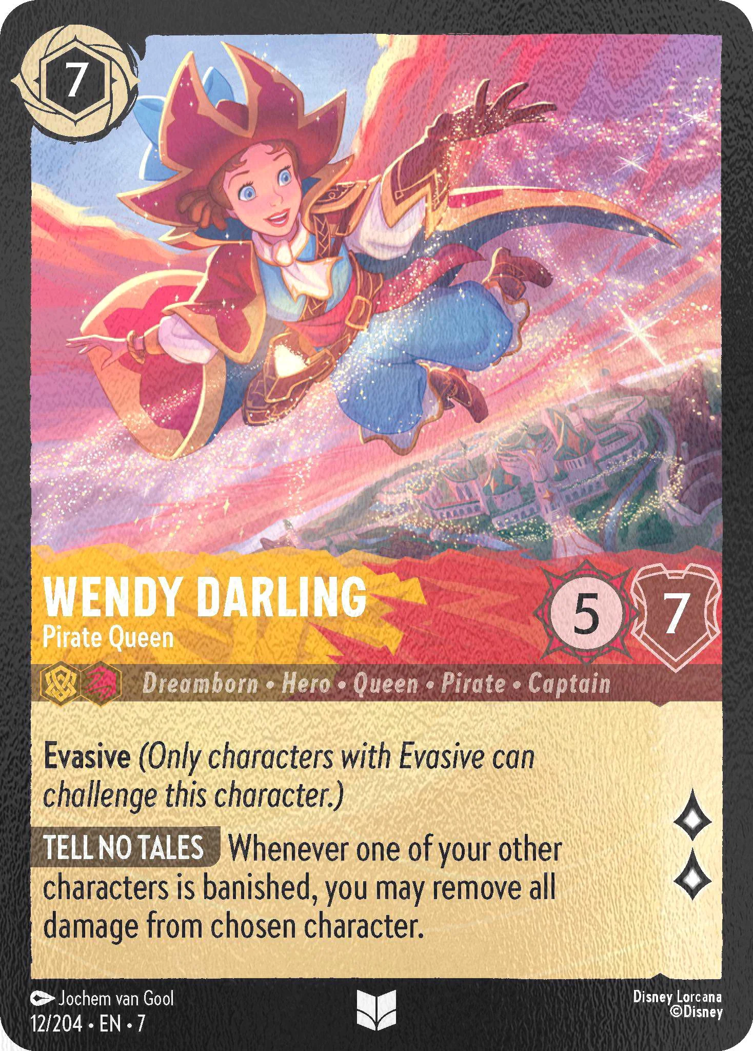 Wendy Darling - Pirate Queen - 12/204 [Archazia's Island] [Cold Foil]