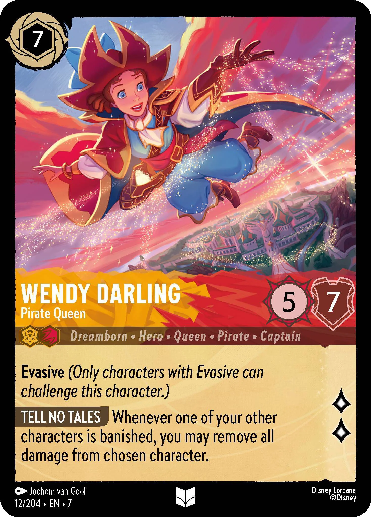 Wendy Darling - Pirate Queen - 12/204 [Archazia's Island] [Non-Foil]