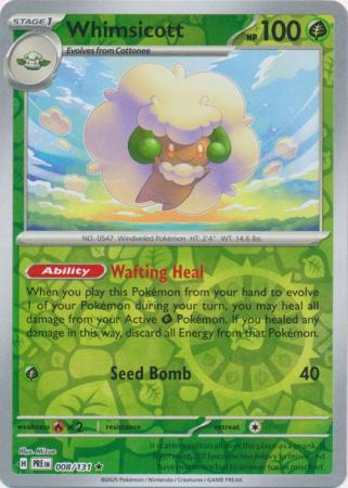Whimsicott - 008/131 - Rare [sv085-008] [Reverse Holo]
