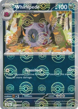 Whirlipede - Poké Ball Pattern - 055/086 - Common [sv105b-055] [Reverse Holo]