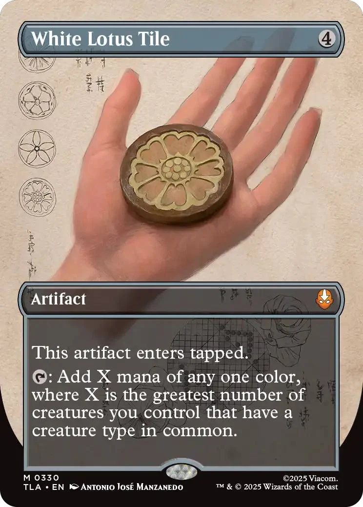 White Lotus Tile [330] [Borderless] [Field Notes] [Avatar: The Last Airbender] [Non-Foil]
