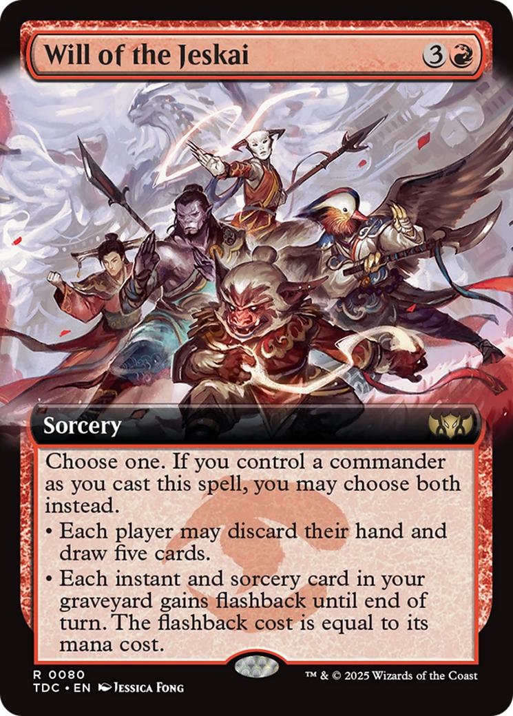 Will of the Jeskai [80] [Extended Art] [Tarkir: Dragonstorm: Commander] [Non-Foil]
