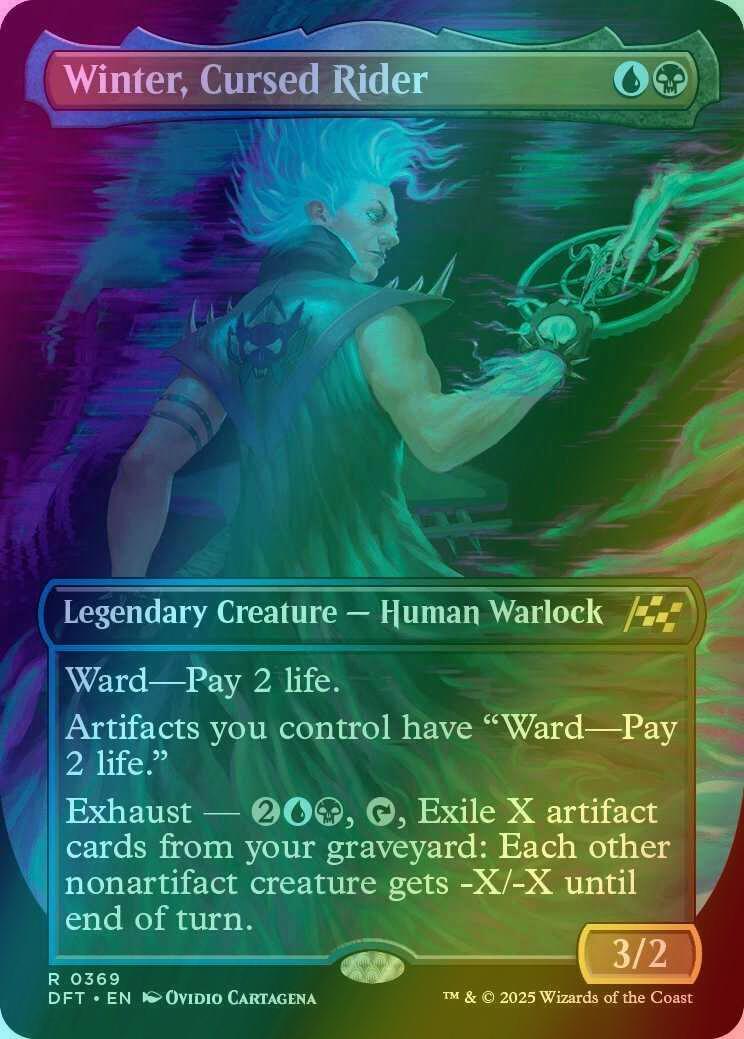 Winter, Cursed Rider [369] [Borderless] [Aetherdrift] [Foil]