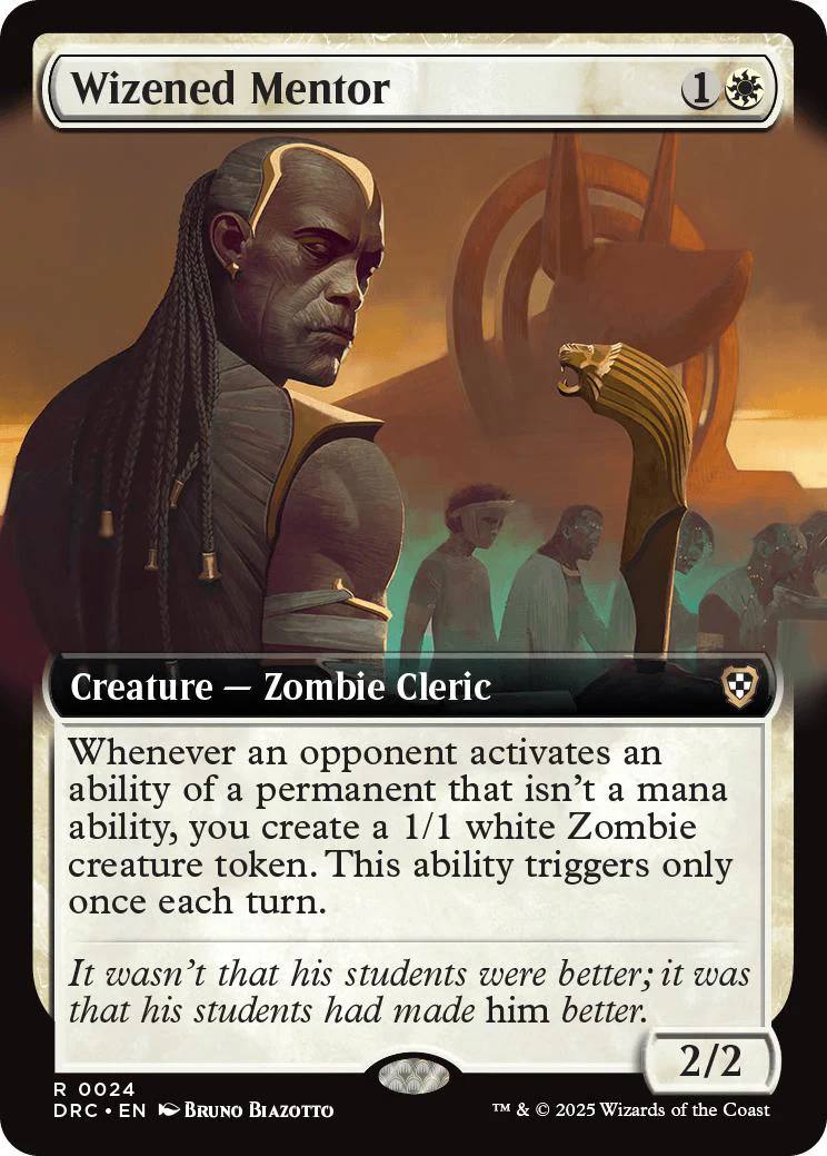 Wizened Mentor [24] [Extended Art] [Aetherdrift: Commander] [Non-Foil]