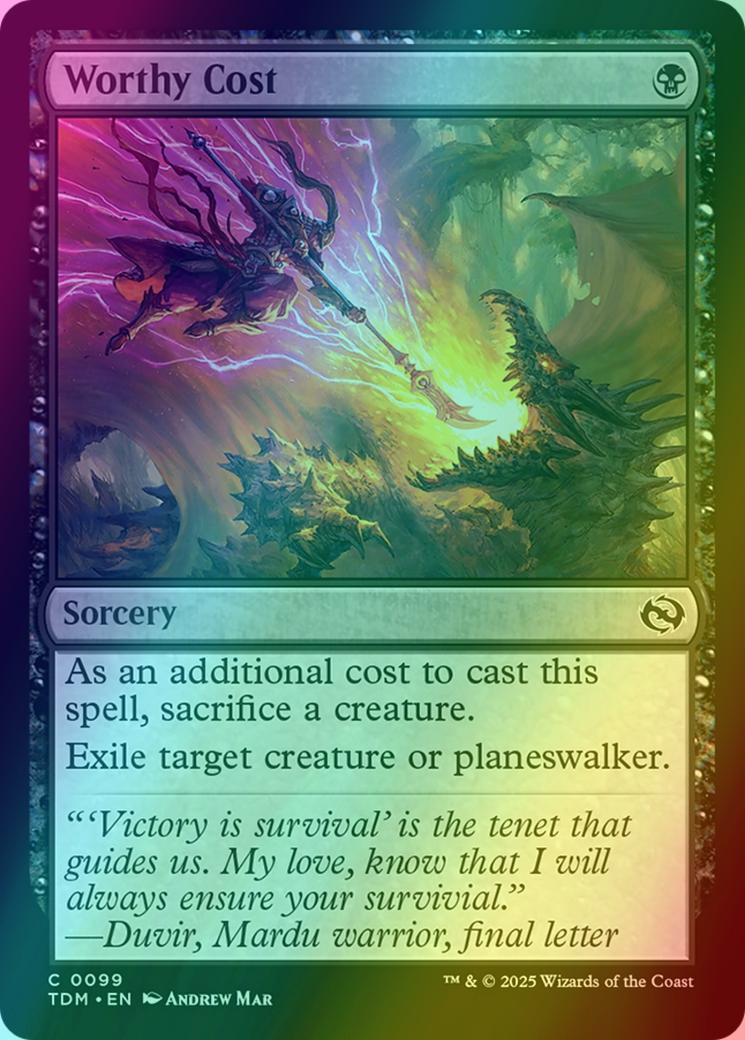 Worthy Cost [99] [Tarkir: Dragonstorm] [Foil]