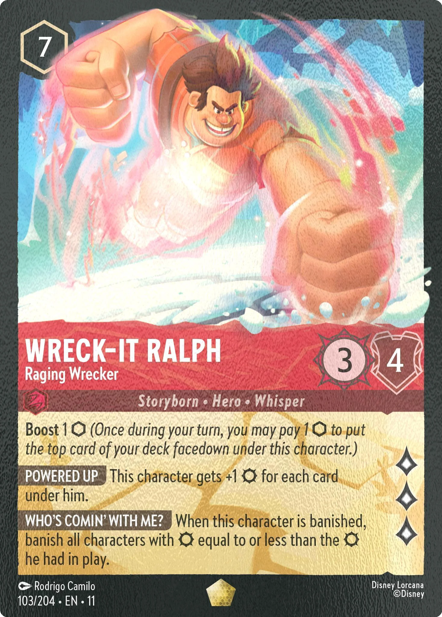 Wreck-It Ralph - Raging Wrecker - 103/204 [Winterspell] [Cold Foil]