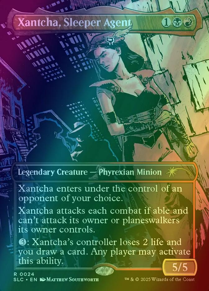 Xantcha, Sleeper Agent [0024] [Borderless] [Encyclopedia of Magic] [Secret Lair Countdown] [Foil]