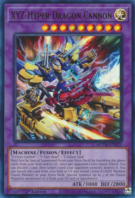 XYZ-Hyper Dragon Cannon - MZTM-EN021 - Ultra Rare - 1st Edition