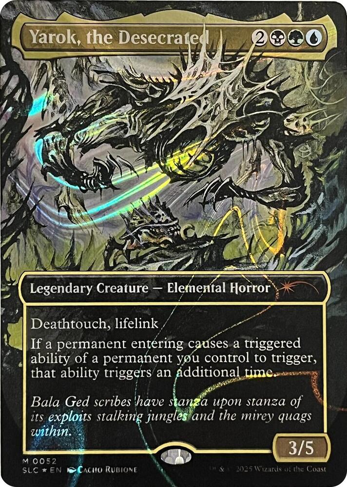 Yarok, the Desecrated [0052] [Borderless] [Encyclopedia of Magic] [Secret Lair Countdown] [Halo Foil]