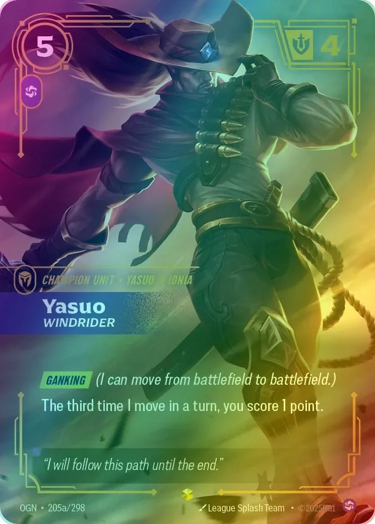 Yasuo - Windrider (Alternate Art) - 205a/298 [Origins] [Foil]