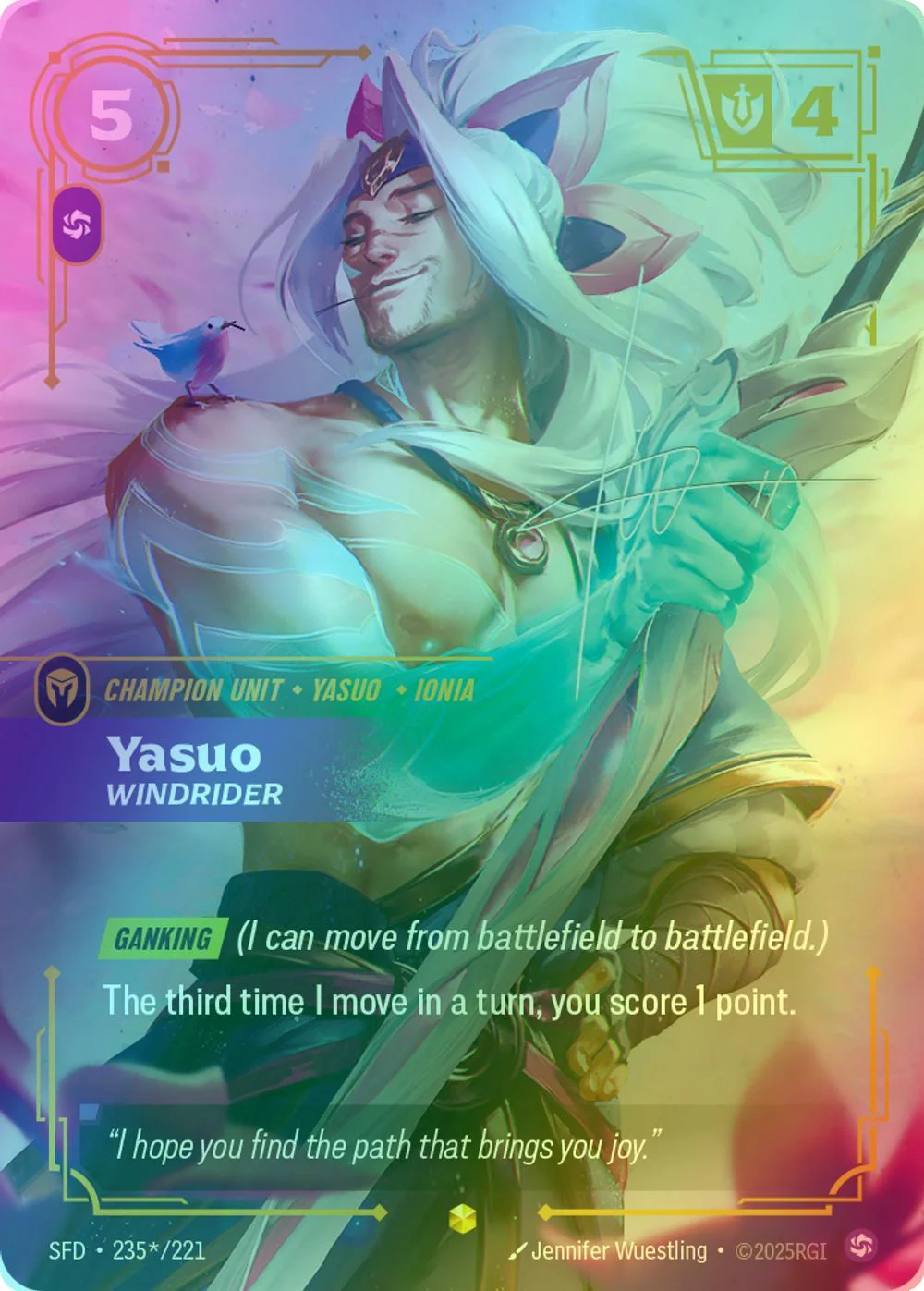Yasuo - Windrider (Signature) - 235*/221 [Spiritforged] [Foil]