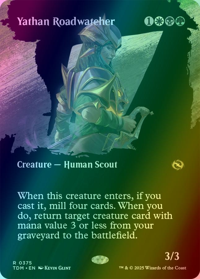 Yathan Roadwatcher [375] [Borderless] [Clan] [Tarkir: Dragonstorm] [Foil]