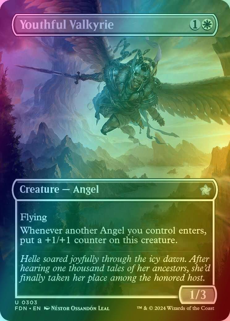 Youthful Valkyrie [303] [Borderless] [Foundations] [Foil]