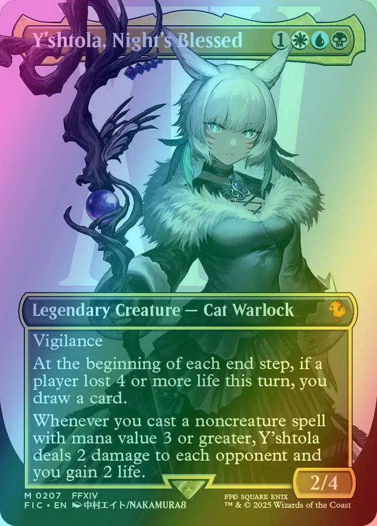 Y'shtola, Night's Blessed [207] [Borderless] [Character] [FINAL FANTASY: Commander] [Foil]