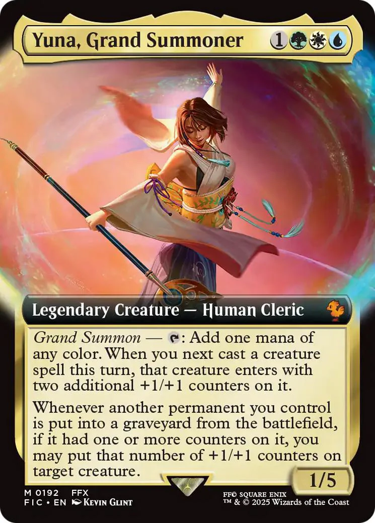 Yuna, Grand Summoner [192] [Extended Art] [FINAL FANTASY: Commander] [Non-Foil]
