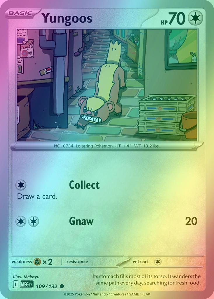 Yungoos - 109/132 - Common [me01-109] [Reverse Holo]