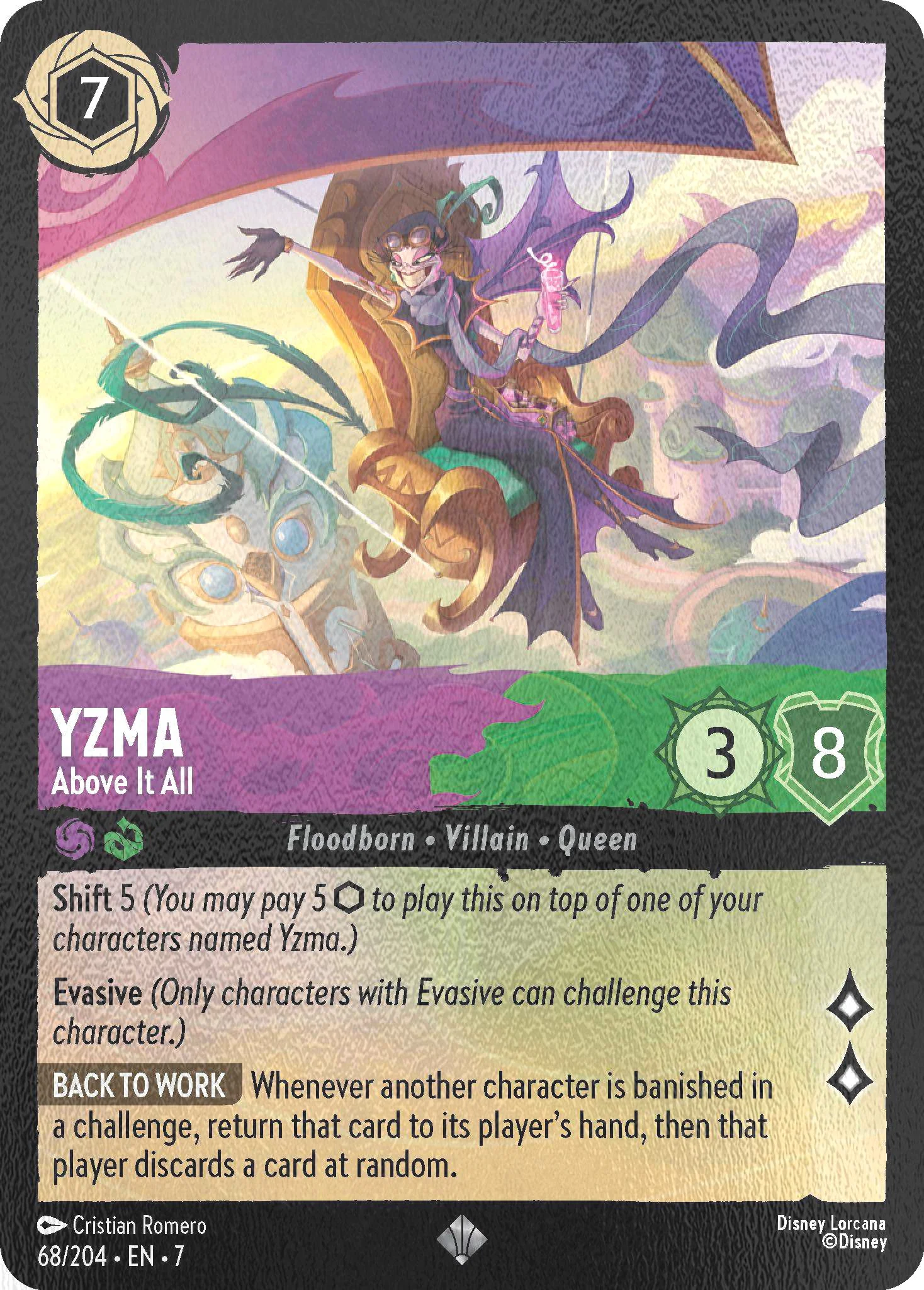 Yzma - Above It All - 68/204 [Archazia's Island] [Cold Foil]