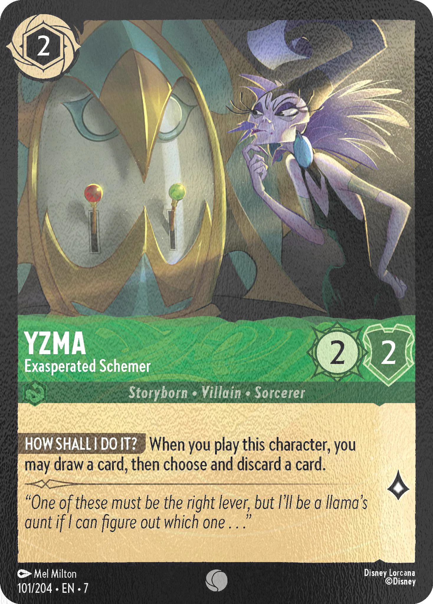 Yzma - Exasperated Schemer - 101/204 [Archazia's Island] [Cold Foil]