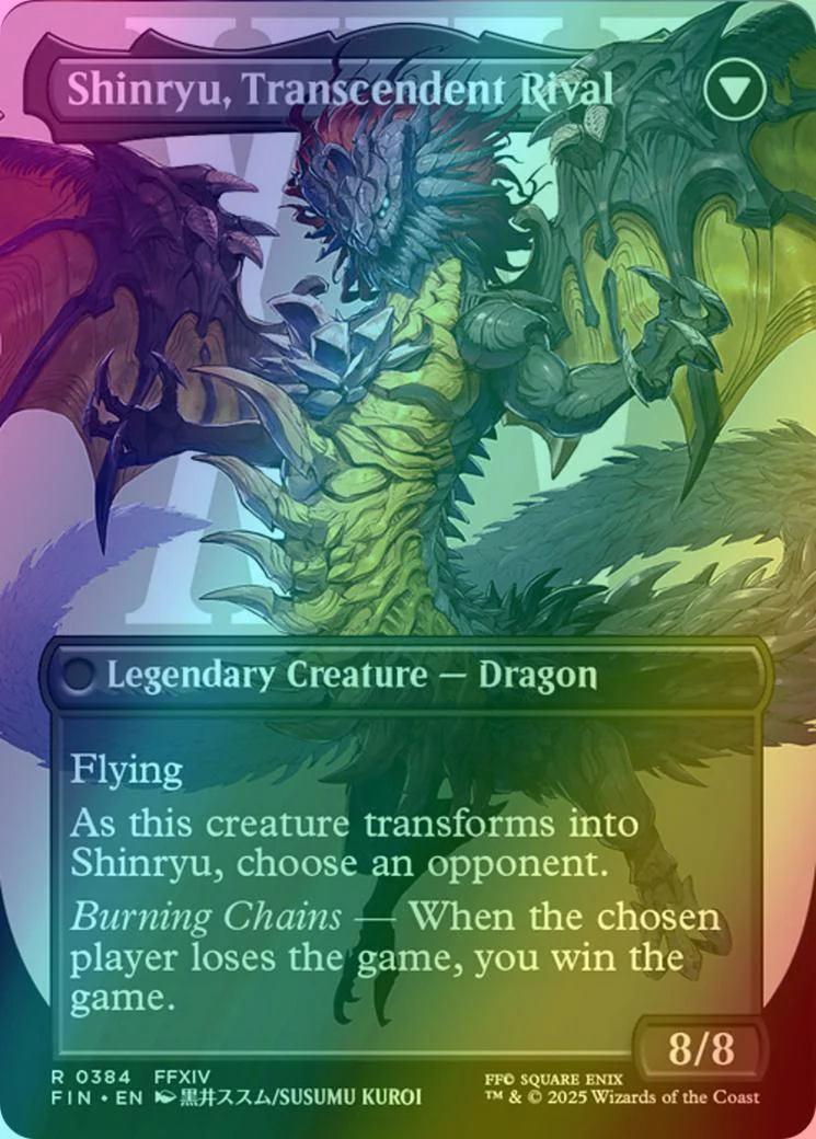 Zenos yae Galvus // Shinryu, Transcendent Rival [384] [Borderless] [Character] [FINAL FANTASY] [Foil] - Image 2