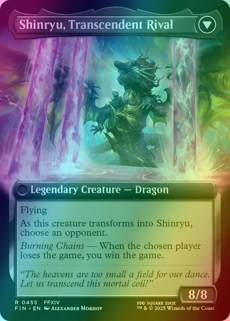 Zenos yae Galvus // Shinryu, Transcendent Rival [455] [Extended Art] [FINAL FANTASY] [Foil] - Image 2