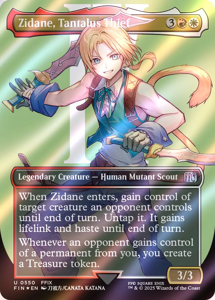 Zidane, Tantalus Thief [550] [Borderless] [Character] [FINAL FANTASY] [Surge Foil]