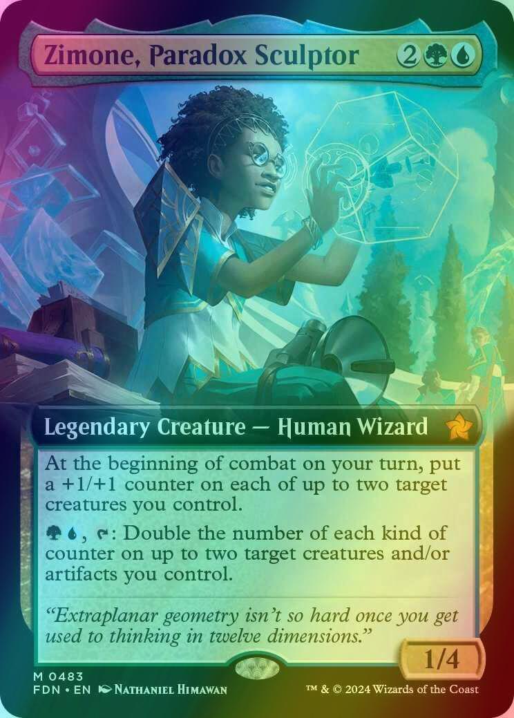 Zimone, Paradox Sculptor [483] [Extended Art] [Foundations] [Foil]