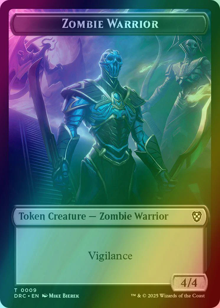 Zombie Army Token (08) // Zombie Warrior Token (09) [Aetherdrift: Commander: Tokens] [Foil] - Image 2