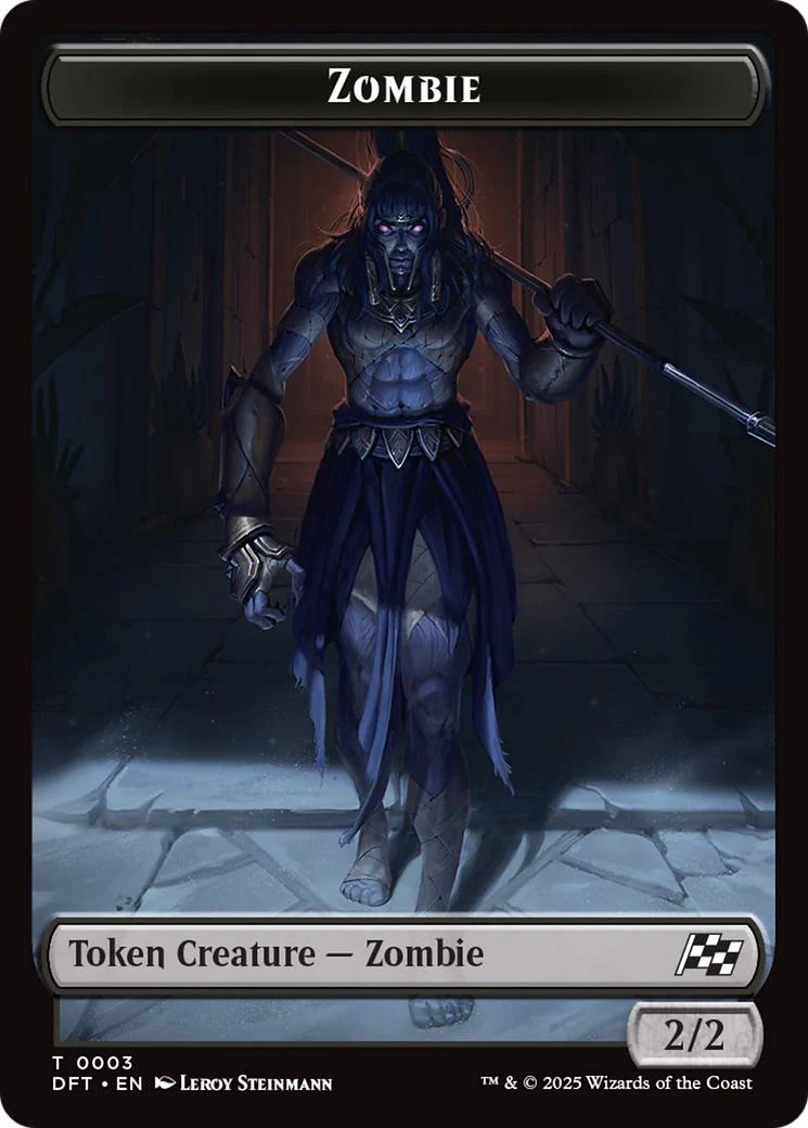 Zombie Token (03) // Zombie Token (07) [DFT/DRC Set Symbol] [Aetherdrift: Commander: Tokens] [Non-Foil]